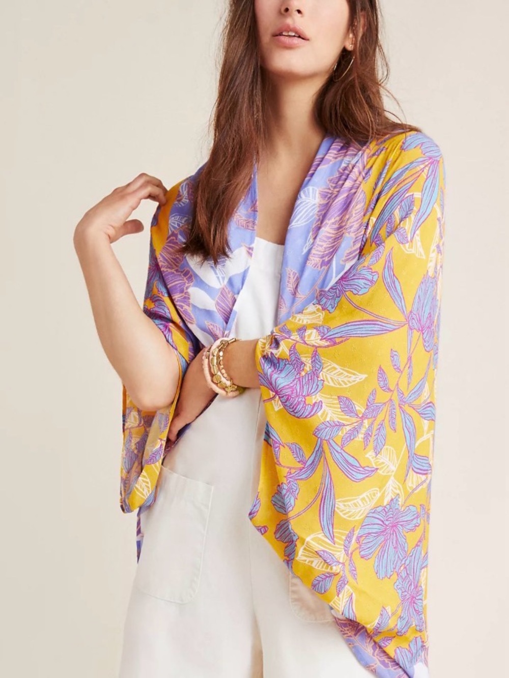 Anthropologie Voyager Cocoon Kimono